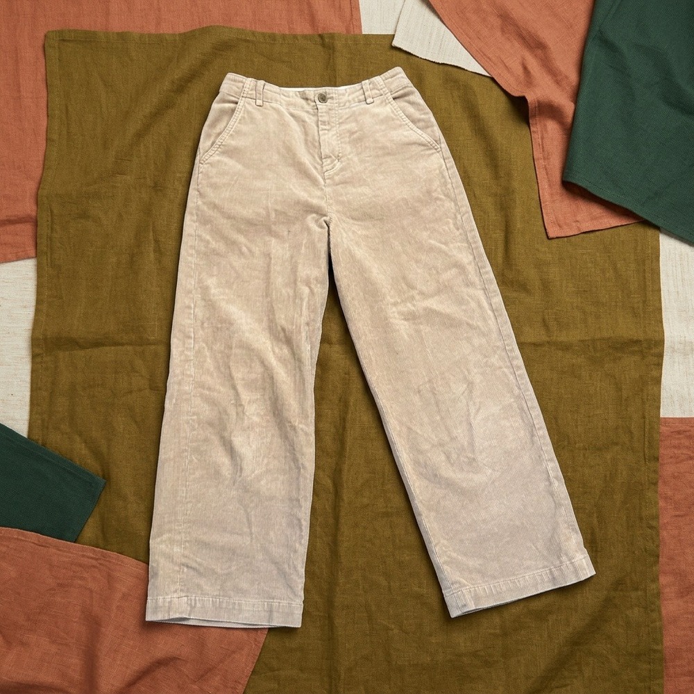 Urban Research Doors Beige Corduroy Wide Leg Pants DR87-24M702 Size 36
